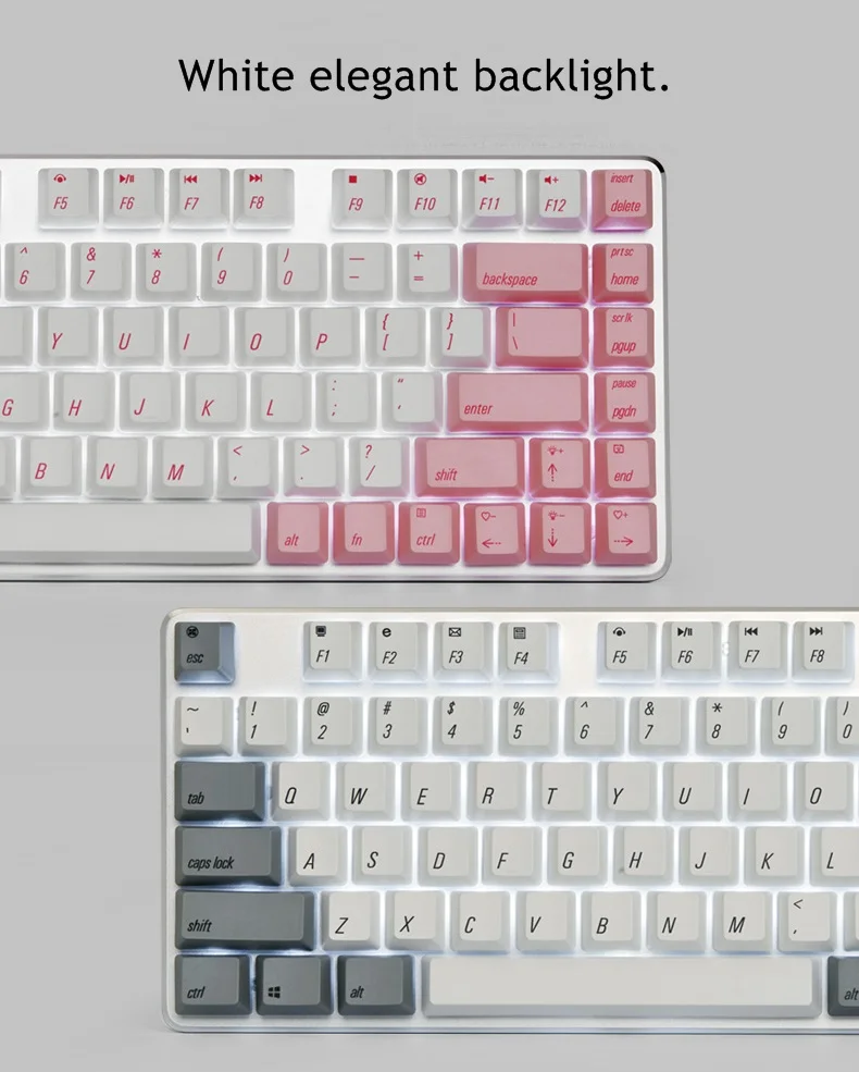 Magicforce 82 ключ PBT сублимации издание антипризрак USB проводной белый подсветкой эргономичная механическая клавиатура Gateron переключатели