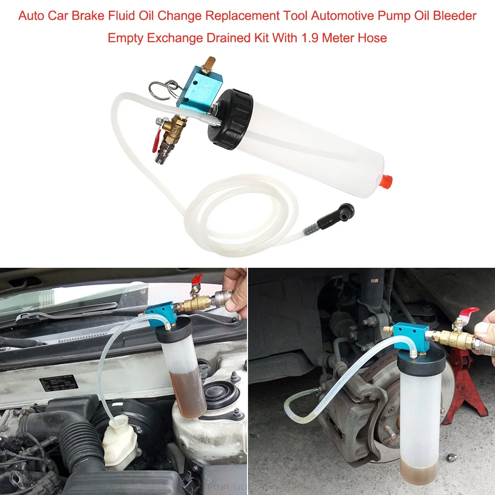 Auto Car Brake Fluid Oil Change Replacement Tool Automotive Pump Oil Bleeder Empty Exchange Drained Kit With 1.9 Meter Hose