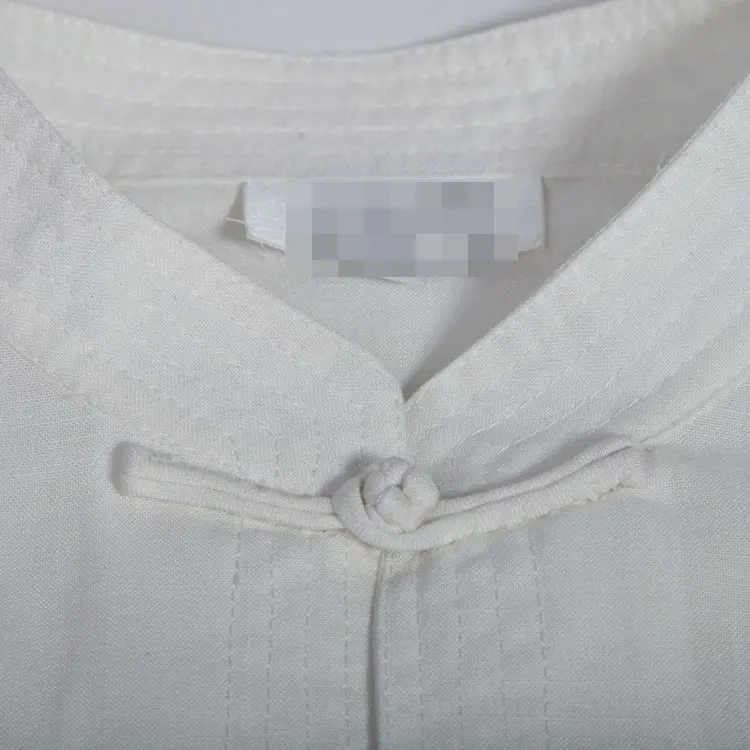 Белое мужское хлопковое белье рубашка Кунг-фу с длинными рукавами классический китайский стиль Tang одежда Размер S M L XL XXL XXXL hombre Camisa Mim02C
