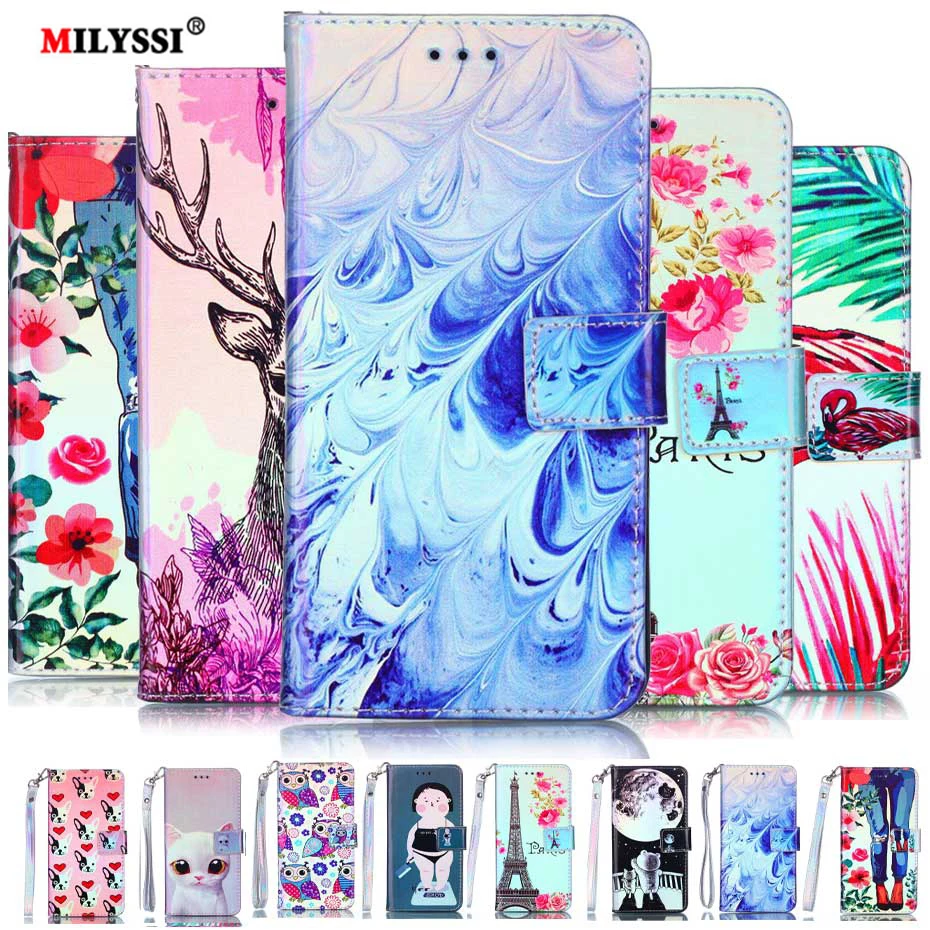 

Luxury Flip Wallet Leather Case For Huawei P10 P20 MATE 20 Lite Y3 Y5 Y6 2017 Honor 5C 6A 7A Pro Blu-Ray Lovely Phone Cover