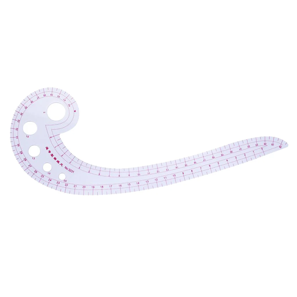 7Pcs French Metric Ruler Plastic Curve Shaped Grading Rulers for Sewing Dressmaking Pattern Design Clothing Drawing Template