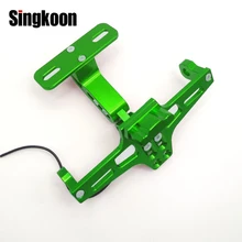 CNC мотоциклетные держатель номерного знака Рамка Кронштейн светодиодный свет для honda forza 300 pcx 150 kawasaki z750r z800 z 900