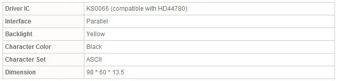 204 20X4 20*4 2004 Character LCD Module LCM Display TN/STN Yellow Backlight Black Character 5V Logic Circuit HD44780 Compatible