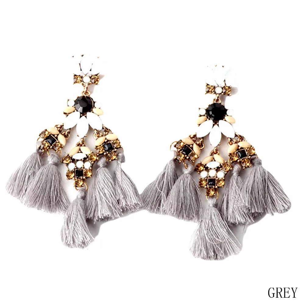 Tassel Earring Make Statement Fashion Fringed Statement Stud Earring