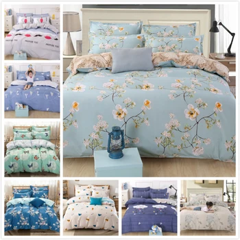 

Plant Leaves Pattern Classical Duvet Cover 3/4 pcs Bedding Set Kids Child Soft Cotton Bed Linens Single Queen King Size Bedlinen