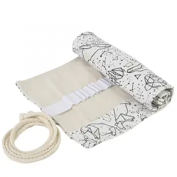 

36 Holes Canvas Pencil Case School Supplies Pen Storage Bag Large Capacity Pencil Case