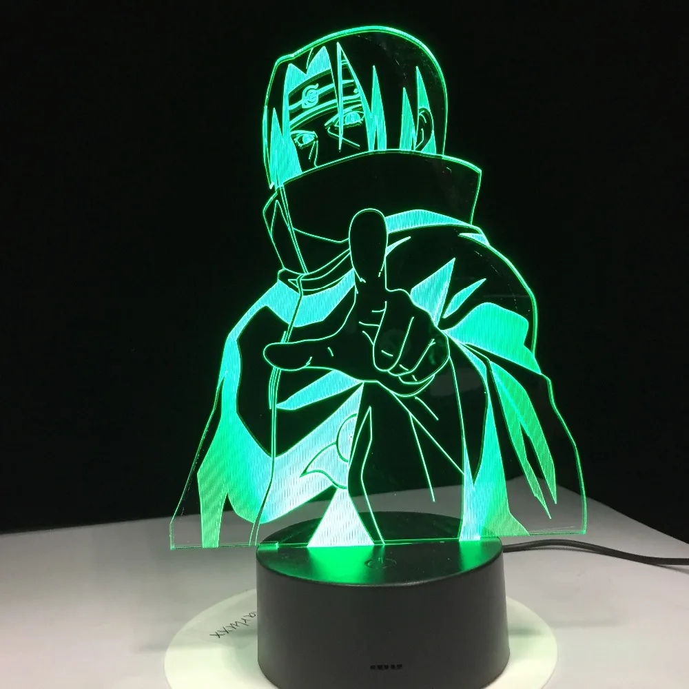  Naruto Night Light 7 Color Changing Led Kids Bedside Sasuke Modelling Lighting Fixtures 3D Visual A - 32913741528