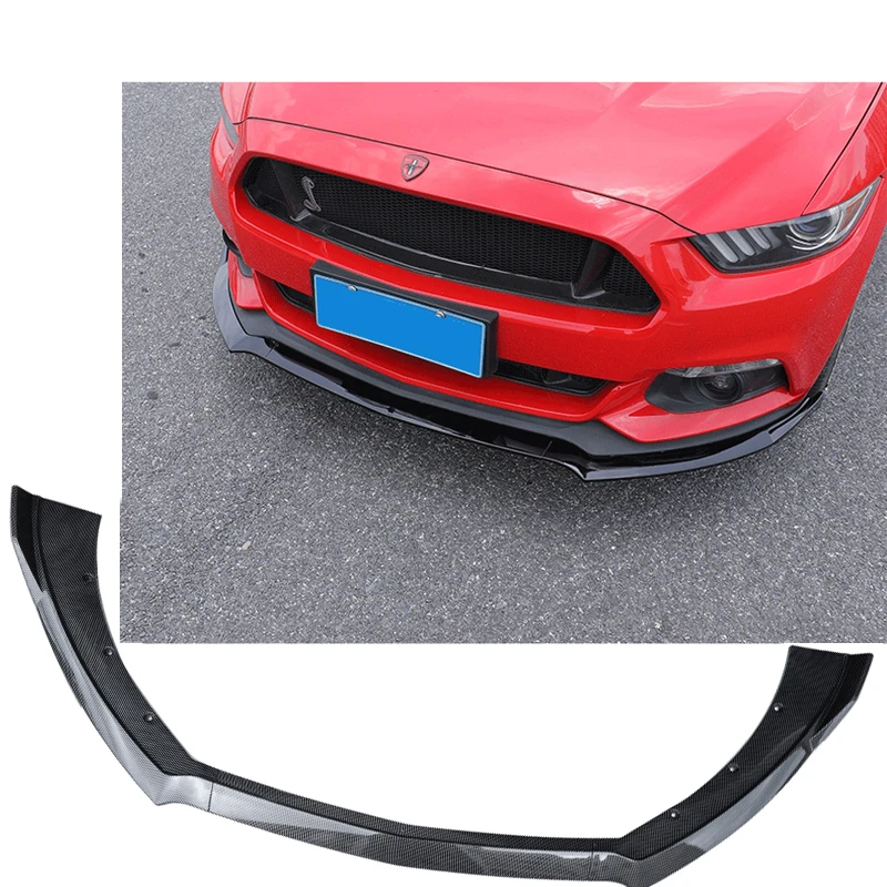 

Front Bumper Lip Spoiler Splitters For Ford Mustang 2015 2016 2017 JC Style PP Matte Blak Glossy Black Not for Shelby GT350