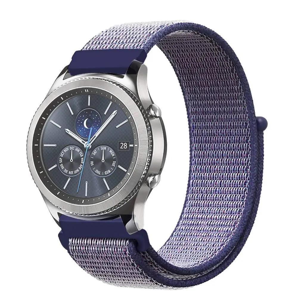 20/22 мм нейлоновый ремешок с петлей для часов samsung Galaxy Watch 42/46 мм ремешок gear S2 Classic S3 Frontier Amazfit ремешок для часов