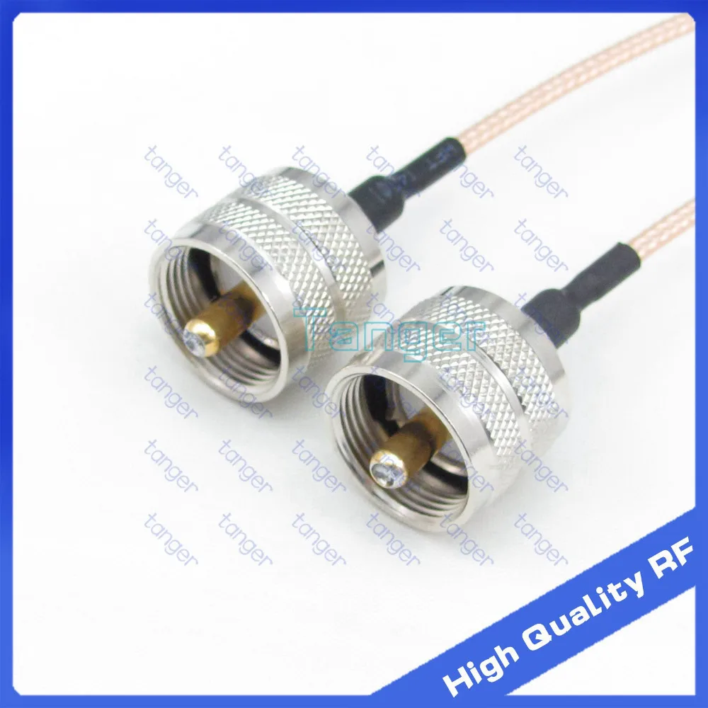 

UHF male plug PL-259 to UHF male PL259 straight connector with 20cm 8" RG316 RF Coaxial Pigtail Low Loss cable high quality
