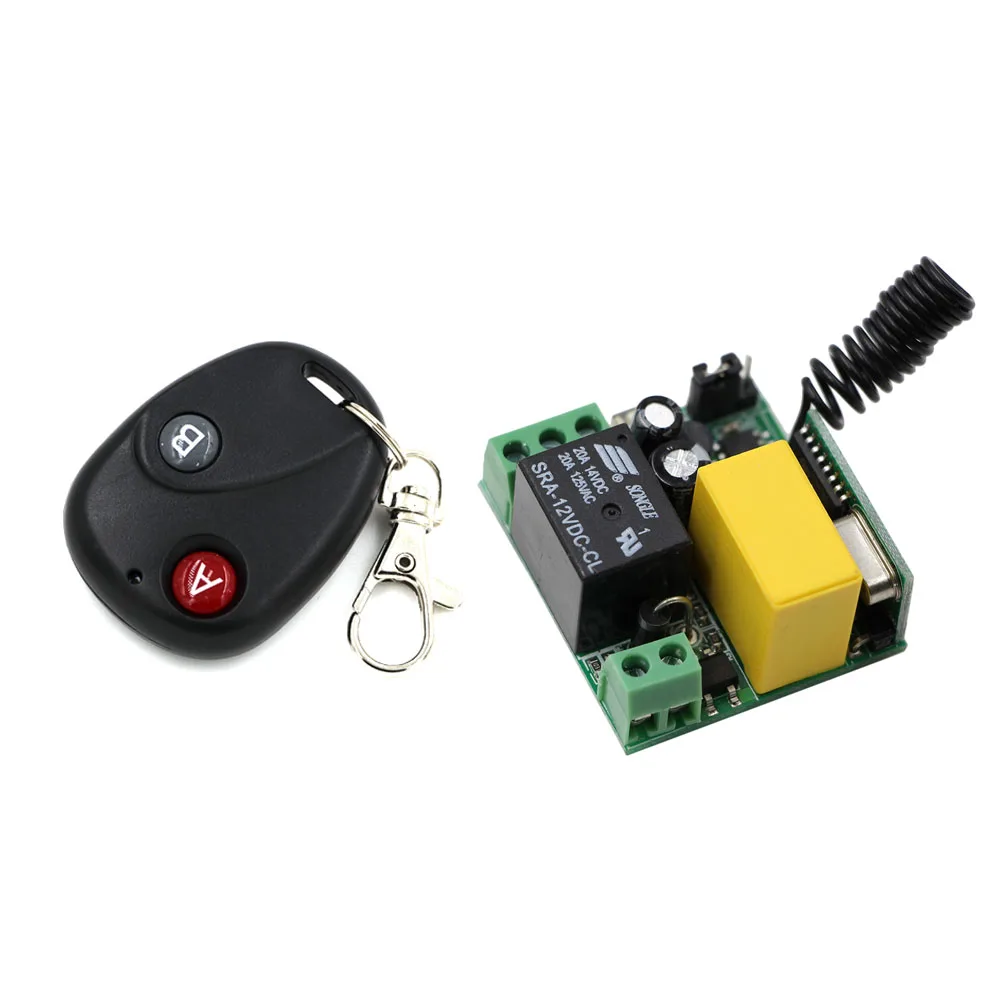 

Hot Selling AC220V 1CH RF Wireless Remote Control Lighting Switch System 10A Relay Receiver & AB Keys Transmitter 315/433Mhz