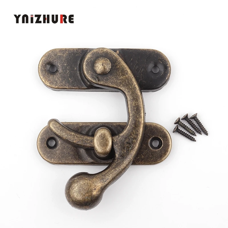 

85*101mm Furniture Locked Box Suitcase Toggle Latch Buckles Bronze Tone,Antique Style Metal Lock Iron Wooden Box Lock