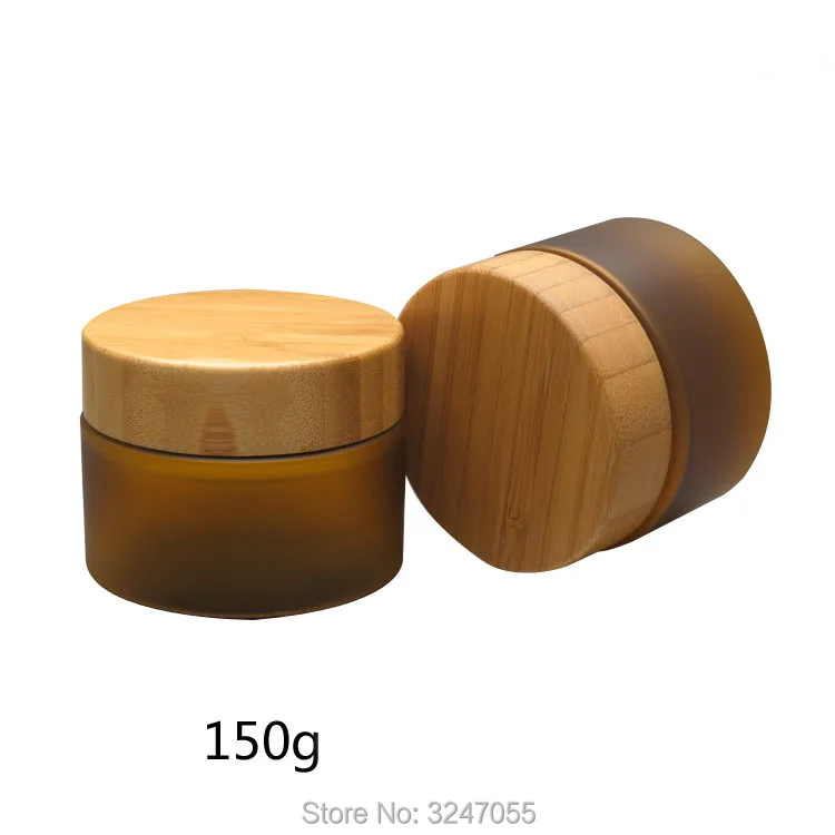 Пластиковая баночка для крема с бамбуковой крышкой 150 мл г 10 шт./лот|plastic cream jars|cream