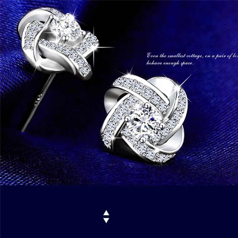 2018 Trendy earrings for women Simple Fashion Diamond Eternal Star Earrings Stud Earrings Jewelry earrings Brincos J04#N (3)