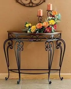 Specials Clearance Is Fashion Metal Wrought Iron Console Table Specials Clearance Is Fashion Metal Wrought Iron Console Table Against The Wall European Furniture And