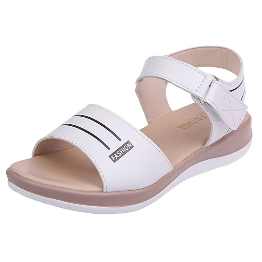 

SAGACE Women Fashion Wild Sandals Round Head Solid Color Sandals Shoe Wedge Sandals Gladiator Roman Summer princess Shoe May 27