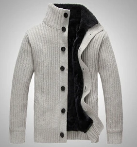 

New 2016 Fashion Sweater Men Stand collar pull homme long sleeve Casual Knitted Sweater Man plus thick Cardigan Sweater A222