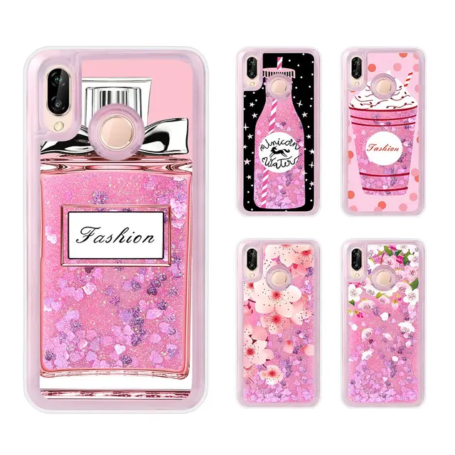 Best Price Liquid Pink Case For Huawei P20 Pro Case Silicone Cover For Huawei P20 Lite Case Nova 3E Dynamic Coque For Huawei P 20 Lite