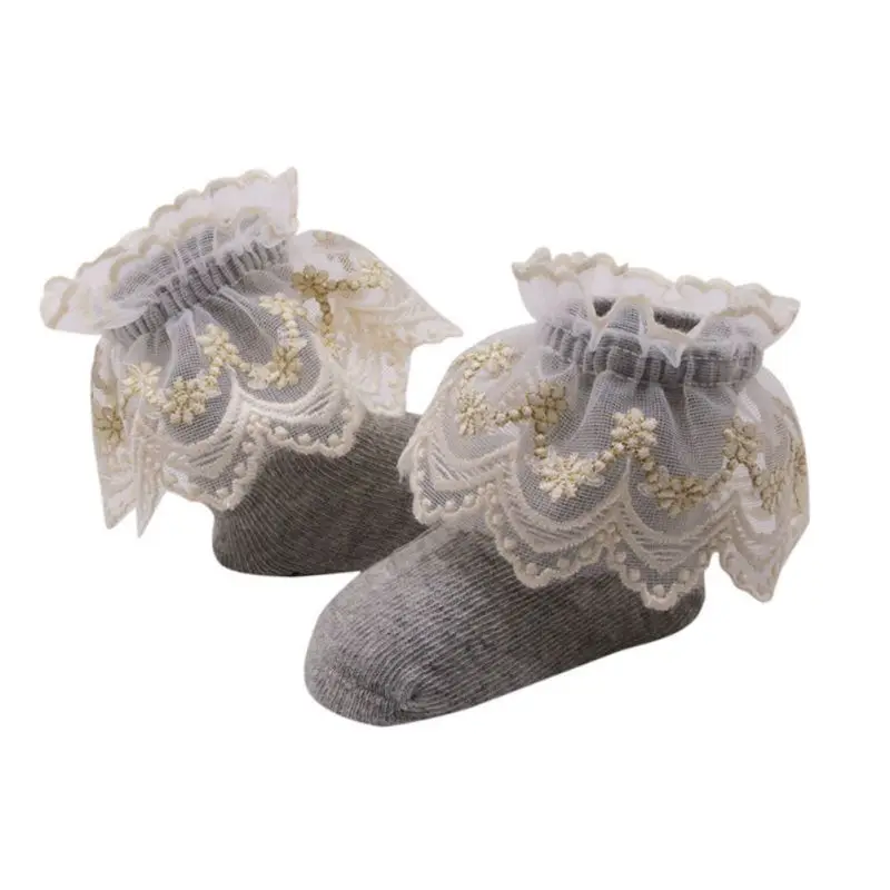 Г., Популярные носки для новорожденных девочек хлопковые носки с кружевами детские носки принцессы для маленьких девочек