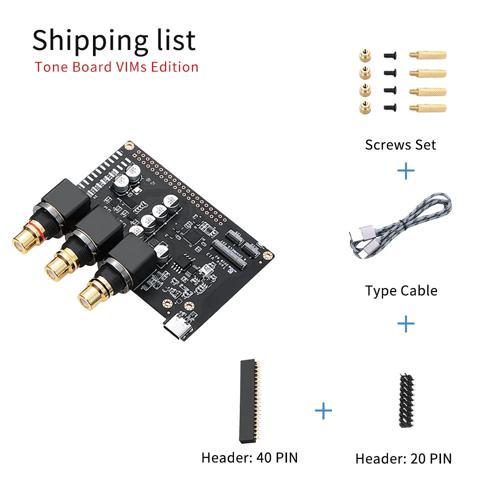 Khadas Tone Board ES9038Q2M USB DAC Hi-Res аудио макетная плата с XMOS XU208-128-QF48 - Комплект: Комплект 3