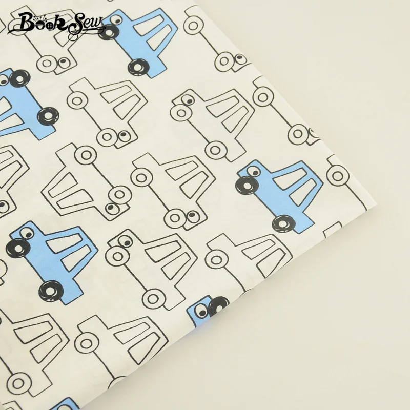 Booksew хлопчатобумажная ткань автомобильные узоры швейная ткань для простыни ремесло подушка для скрапбукинга квилтинга домашний текстиль Tecido