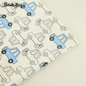 

Booksew 100% Cotton Twill Fabric Car Patterns Sewing Cloth For Bed Sheet Craft Scrapbooking Pillow Quilting Home Textile Tecido