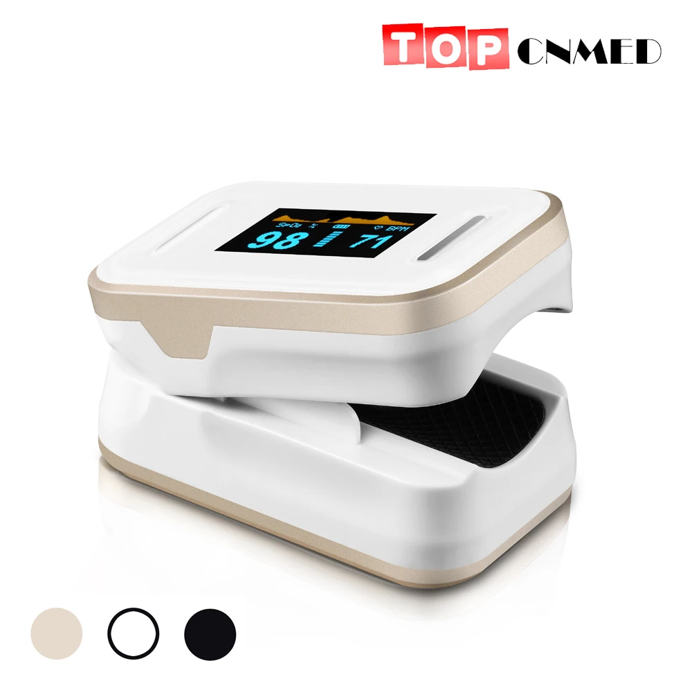 

Black Bag / Rubber Case Home Health Care OLED Display Fingertip Pulse Oximeter Blood Oxygen SpO2 Monitor