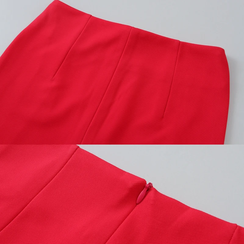 Женская однотонная офисная юбка карандаш addnew красная черная xxl XL XS Повседневная