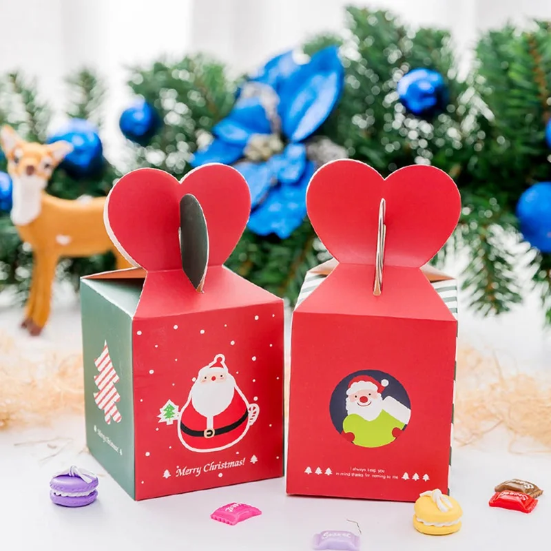 С Рождеством полосатая Стильная коробка для яблока специальная Рождественская упаковка для печенья Подарочная коробка картонная коробка для Конфета в виде снеговика