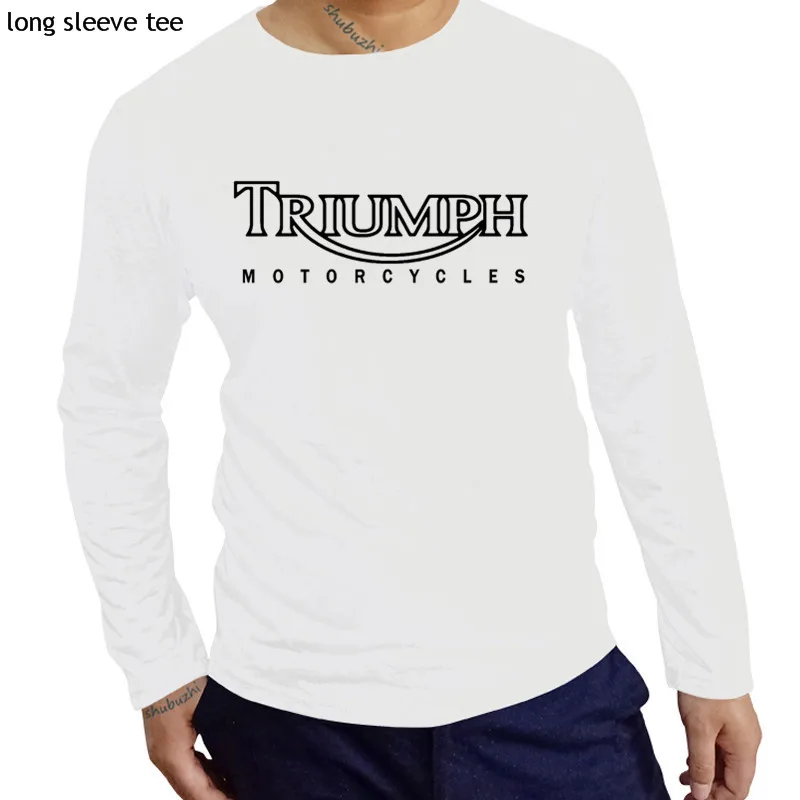 men long sleeve t shirt male cotton tee shirt Triumph Motorcycles
