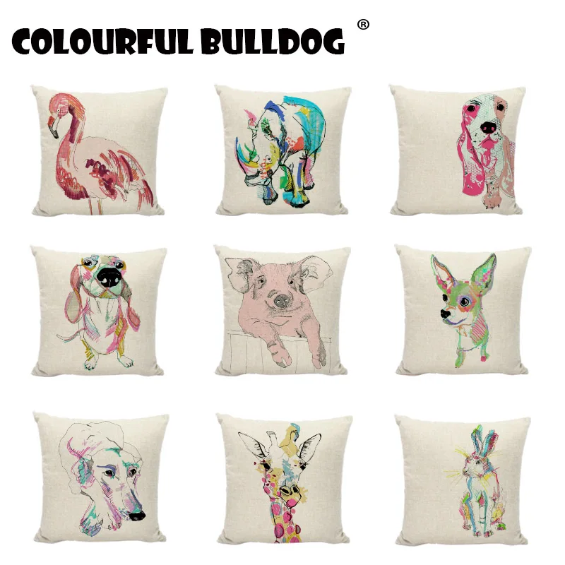 Чехол из хлопка и льна 45x45 см|cushion cover|cushion cover patternpattern cushion covers |