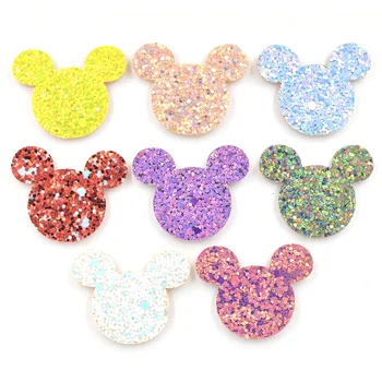 

16Pcs Glitter Hair BB Clip Decor Accessories Sequins Mouse Padded Appliqued for DIY Crafts/Clothes Headwear Sewing Patches F39
