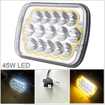 

DIC LED 8000LM Car Headlight 45W Work Light Bar 6000K Fog Bulb SUV ATV 12V 24V Express Cargo Van 1500 2500 3500 Truck 7''x 6