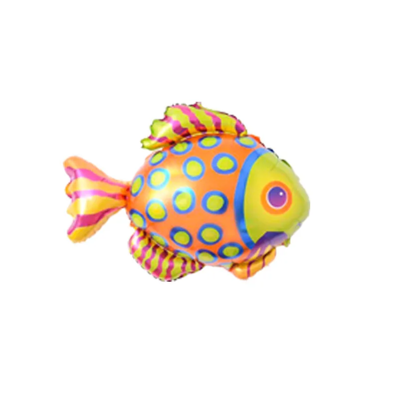 6 шт./лот, мини воздушные шары из фольги в виде головы животного, надувные воздушные шары с днем рождения, вечерние украшения, Детские вечерние принадлежности - Цвет: dot fish