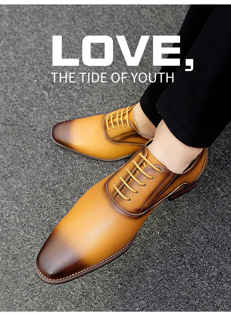 OZERSK/ повседневные мужские туфли из натуральной кожи; модные мужские туфли с круглым носком; удобные офисные Мужские модельные туфли размера плюс 39-45