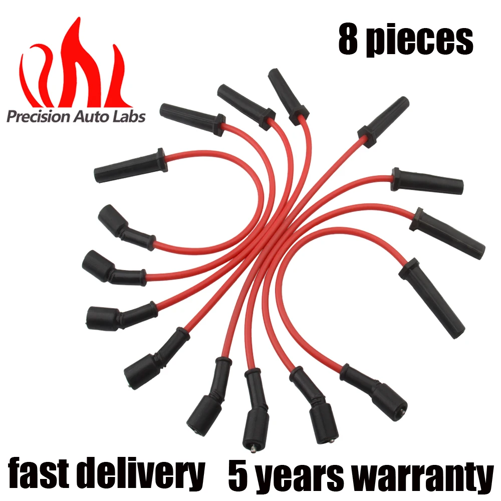 

PRECISION AUTO LABS SPARK PLUG WIRES YUKON TAHOE Silicone HIGH PERFORMANCE 4.8L 5.3L 6.0L