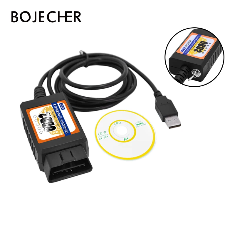 Wi-Fi OBD2 ELM327 USB переключатель OBD сканер считыватель кодов чип MZ327 тестер модифицированный открытый скрытый диагностический инструмент для Ford Forscan