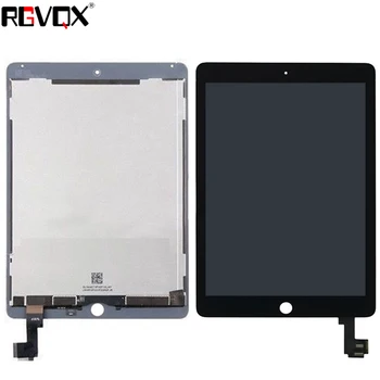 

New Original For ipad 6 Lcd Display with Touch Screen Digitizer panel for ipad6 air 2 A1567 A1566 with sticker Black White