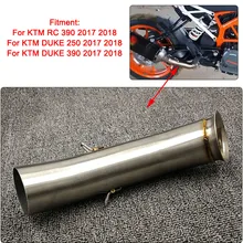 Глушитель выхлопной трубы мотоцикла средняя труба для KTM DUKE 390 250 DUKE RC 390 RC RC390 17 Slip-on