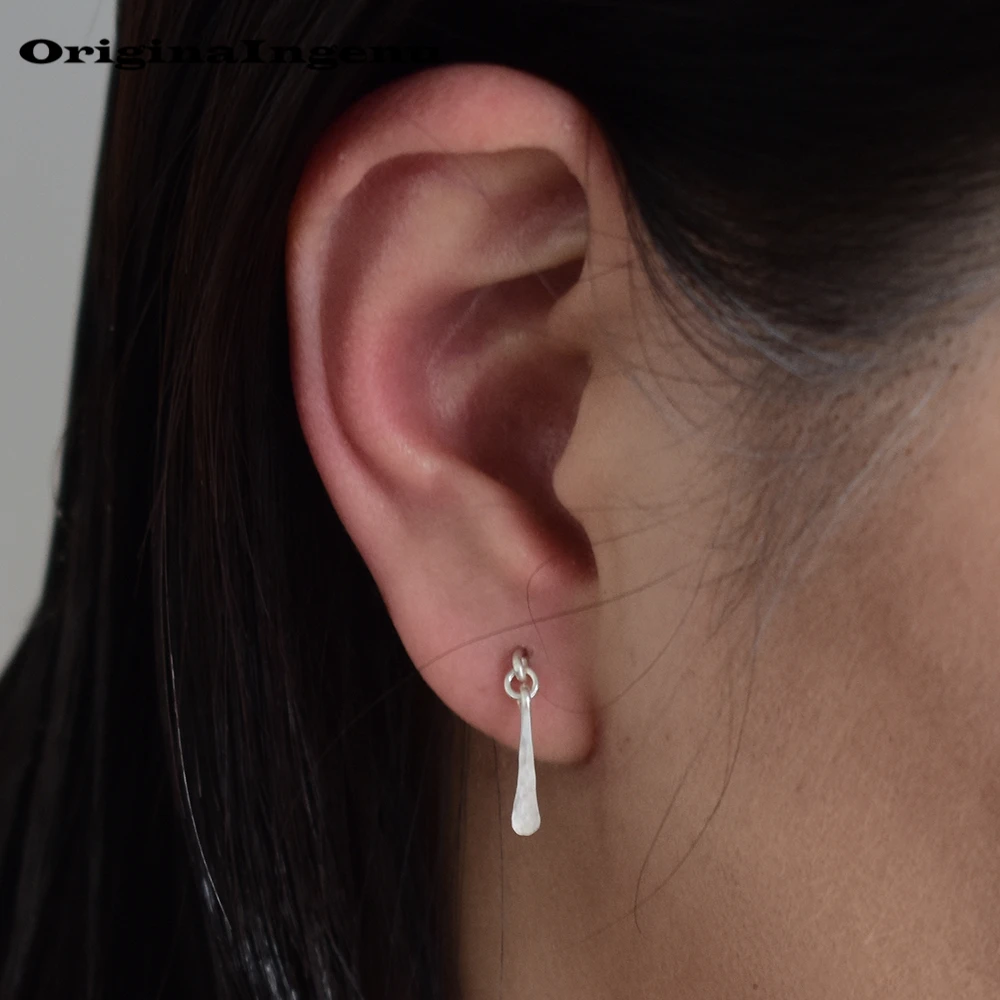 

Jewelry Pendientes Earrings for Women Handmade Minimalist Hammered Surface Pendant Stud Gift Jewelry Oorbellen Earrings