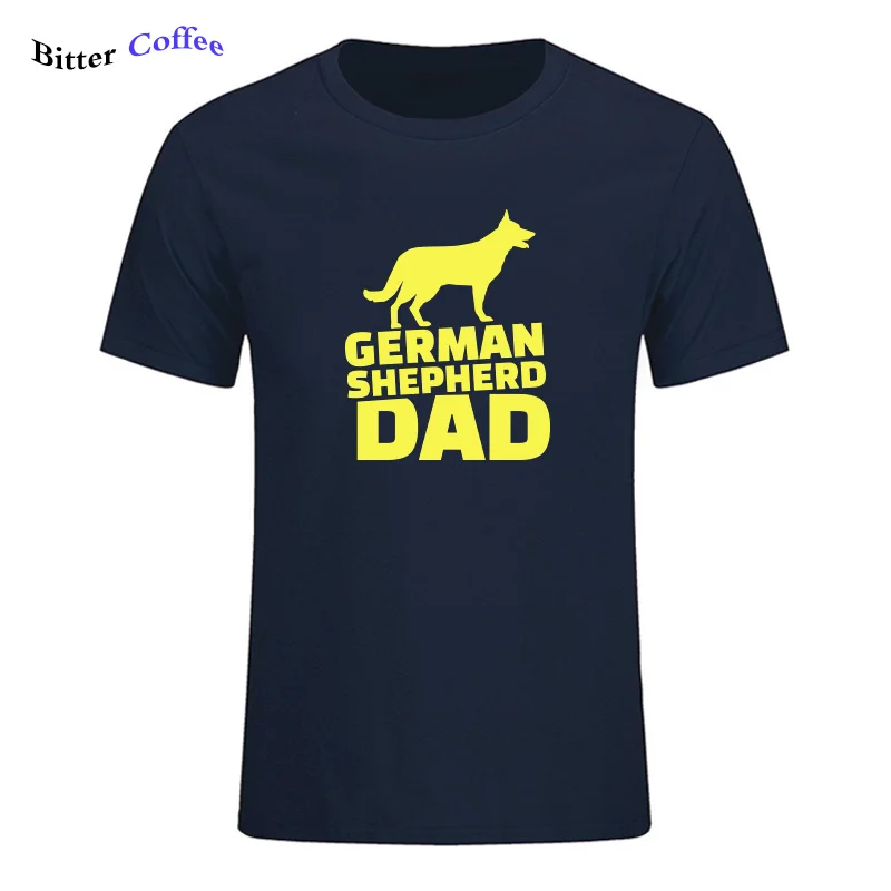 Hot Sale German Shepherd T shirt DAD Letter Designed Summer Tops Comfortable Cotton Fitness Man Free shipping | Мужская одежда