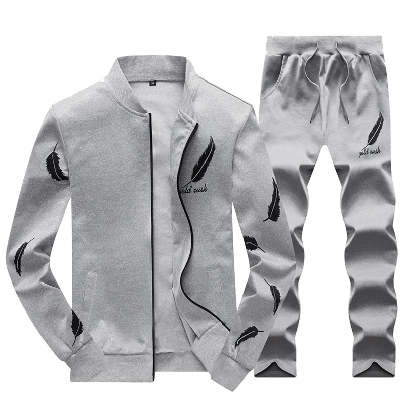 Costumes qhui Survêtement Vêtements Pantalon Automne Ensemble Hiver Printemps lan Hei 2 Tenue Mode bai De Sport 2017 Pièces Veste Hommes Décontractés vqHZxz