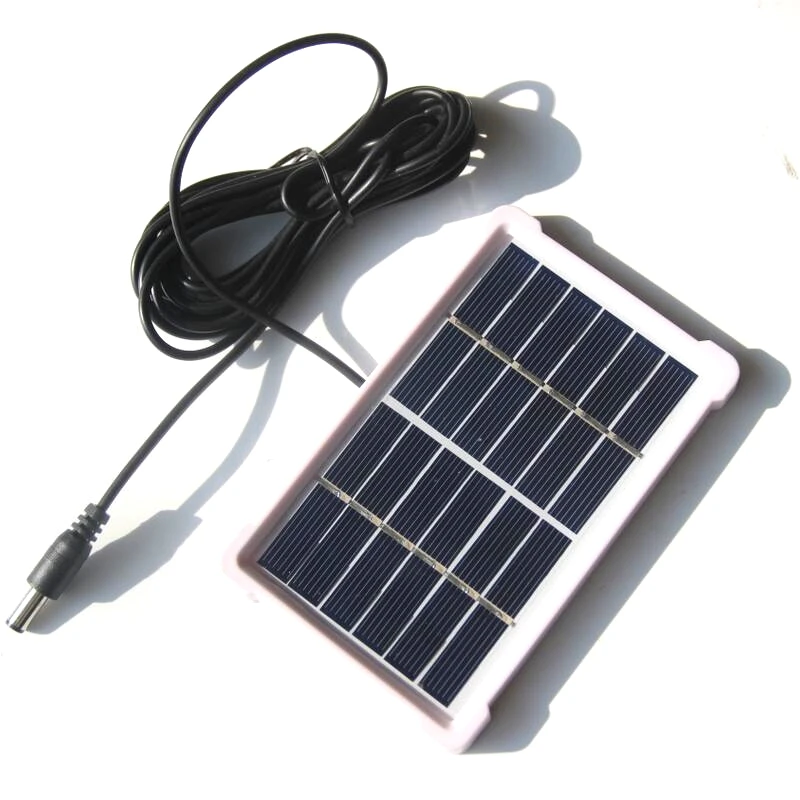 

BUHESHUI 1W 6V Solar Panel Solar Module Polycrystalline Solar Cell With DC5521 Cable 3M For 3.7V Battery Charger System Lights