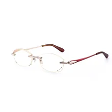 Glexal, ультралегкие женские очки без оправы, очки для чтения, очки для пресбиопии, очки по рецепту+ от 1,0 до+ 4,0