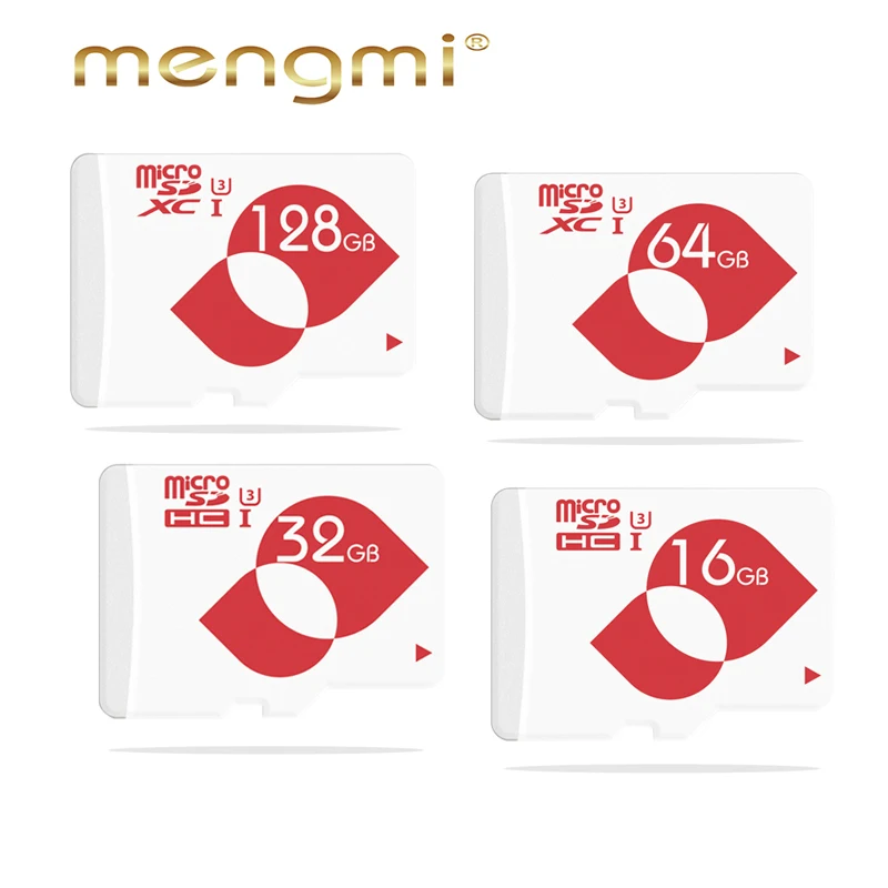 Mengmi Micro SD карты 256 ГБ 128 Гб 64 ГБ 32 ГБ оперативной памяти, 16 Гб встроенной памяти, 90 МБ/с. Class10 U3 памяти Microsd карты флэш-памяти TF карты для мобильного телефона