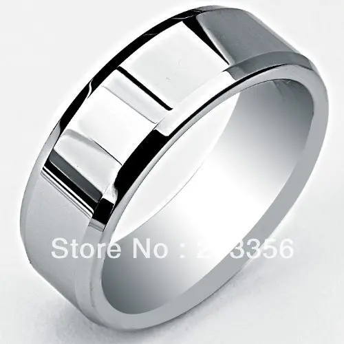 

FREE SHIPPING!USA WHOLESALES CHEAP PRICE BRAZIL RUSSIA CANADA UK HOT SELLING 8MM BEVELED SHINY SILVR MEN'S TUNGSTEN WEDDING RING