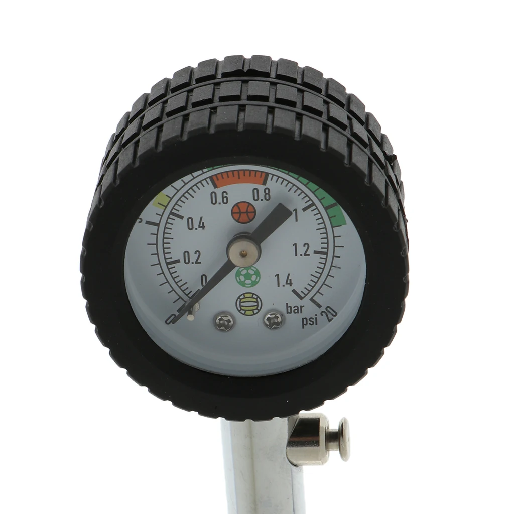Football Ball Pressure Valve Gauge Basketball Volleyball Air Tester Checker Barometer Monitor