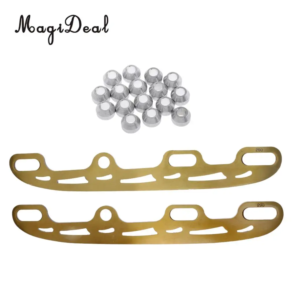 MagiDeal 2 Pieces Stainless Steel Figure Ice Skate Runnes Roller Skating Replacement Replacement Accessories for ice skates 
