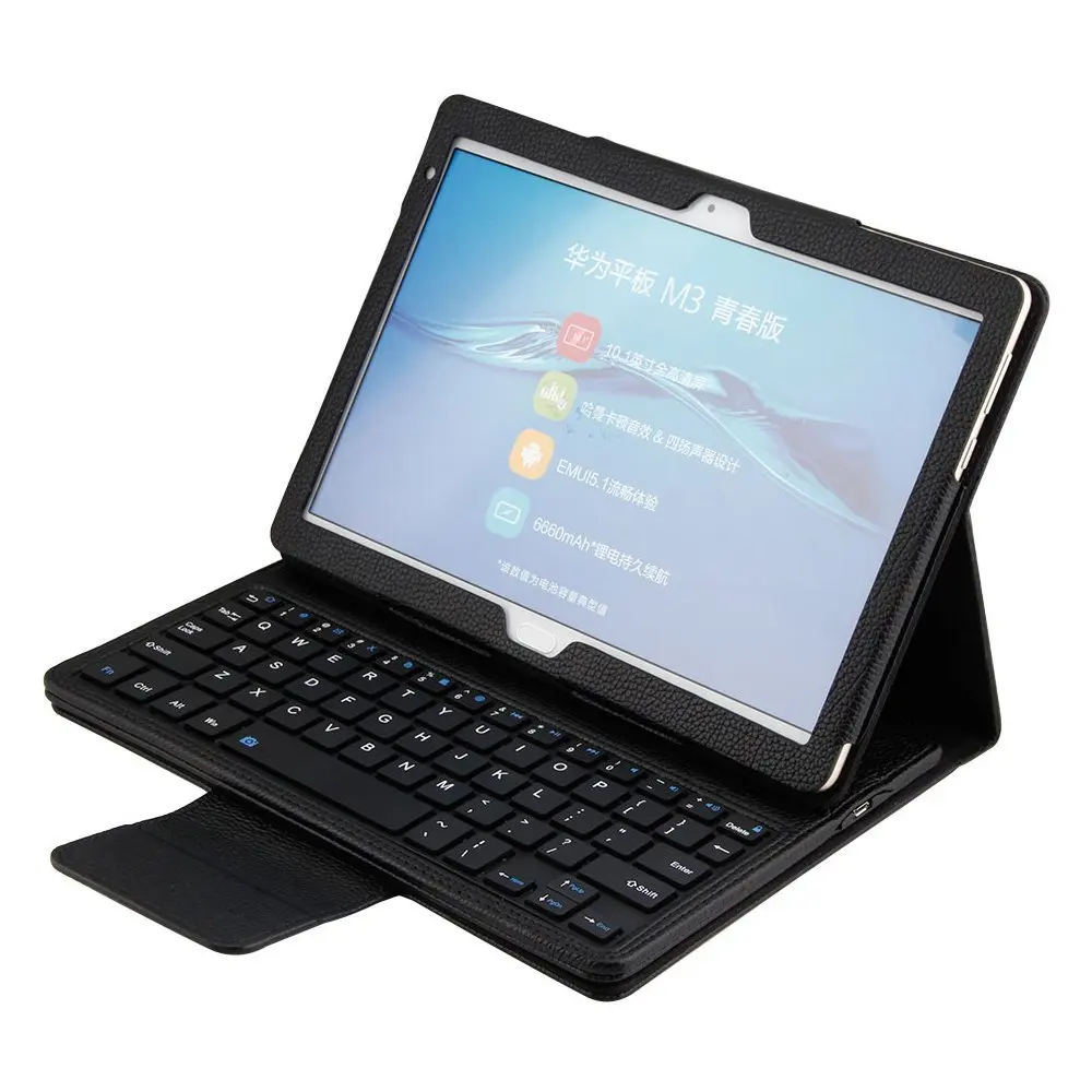 

M3 lite 10"Keyboard Case for Huawei MediaPad M3 lite 10 BAH-W09 BAH-AL00 10.1"Protective Smart Case with Removable Keyboard Case
