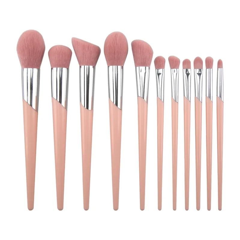 

2019 New Tube Makeup Brush Set 7 /10 /pics Powder Eyshadow Blush Brush Silver Portable Makeup Tools Beauty Cosmetics Brush